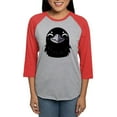 thumbnail image 1 of CafePress - Cartoon Raven Smiling Women's Baseball T Shirt - Womens Baseball Tee, 1 of 4
