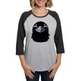 thumbnail image 1 of CafePress - Cartoon Raven Smiling Women's Baseball T Shirt - Womens Baseball Tee, 1 of 4