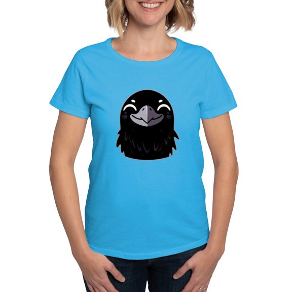 CafePress - Cartoon Raven Smiling Women's Value T Shirt - Women's Traditional Fit Dark T-Shirt