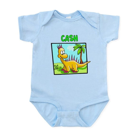 CafePress - Cash Dinosaur Infant Bodysuit - Baby Light Bodysuit, Size Newborn - 24 Months