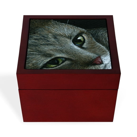 CafePress - Cat 420 - Keepsake Box, Finished Hardwood Jewelry Box, Velvet Lined Memento Box