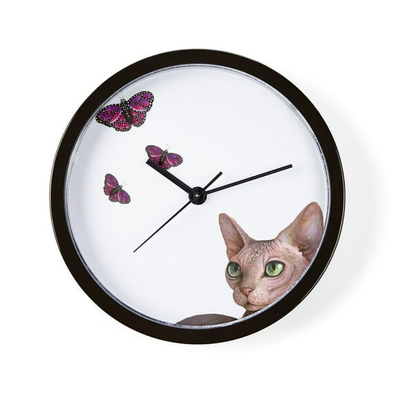 CafePress - Cat 578 - 10" Quartz Analog Battery-Powered Modern Wall Clock, Unique