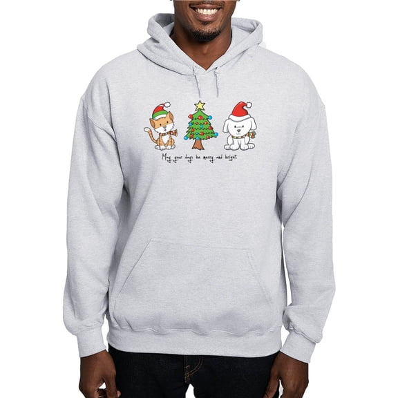 CafePress - Cat And Dog Christmas Hooded Sweatshirt - Pullover Hoodie, Hooded Sweatshirt