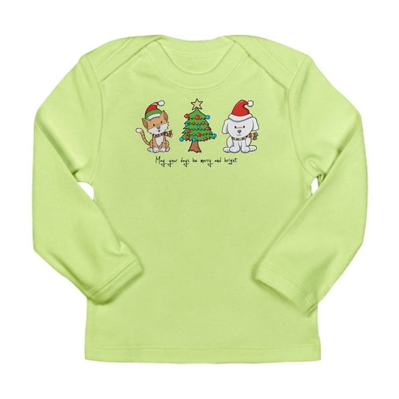 CafePress - Cat And Dog Christmas Long Sleeve Infant T Shirt - Long Sleeve Infant T-Shirt