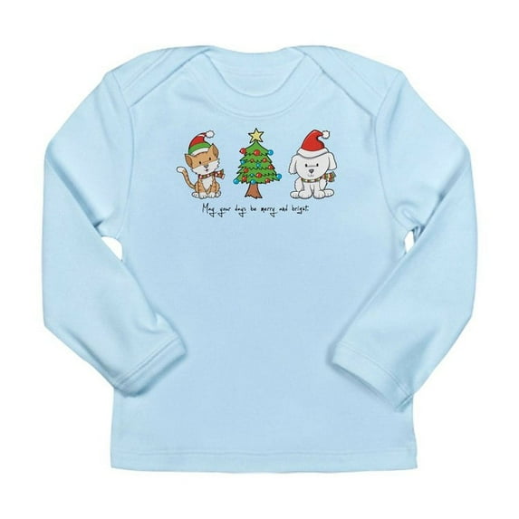 CafePress - Cat And Dog Christmas Long Sleeve Infant T Shirt - Long Sleeve Infant T-Shirt