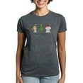 thumbnail image 1 of CafePress - Cat And Dog Christmas Women's Dark T Shirt - Women's Traditional Fit Dark T-Shirt, 1 of 4