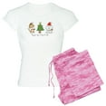 thumbnail image 1 of CafePress - Cat And Dog Christmas Women's Light Pajamas - Women's Short Sleeve Print T-Shirt and Pants Light Cotton Pajama Set, 1 of 7