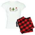 thumbnail image 1 of CafePress - Cat And Dog Christmas Women's Light Pajamas - Women's Short Sleeve Print T-Shirt and Pants Light Cotton Pajama Set, 1 of 7