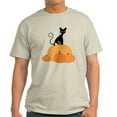 thumbnail image 1 of CafePress - Cat And Pumpkins T Shirt - Light T-Shirt - CP, 1 of 4