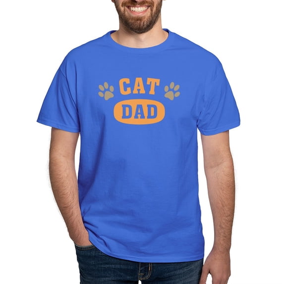 CafePress - Cat Dad Dark T Shirt - Men's Classic Graphic Cotton T-Shirt