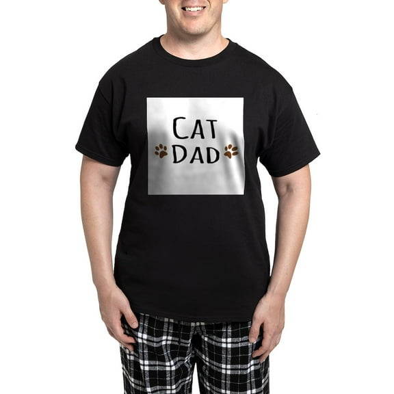 CafePress - Cat Dad Pajamas - Men's Dark Loose Fit Cotton Pajama Set