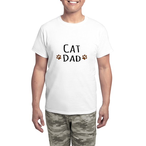 CafePress - Cat Dad Pajamas - Men's Light Loose Fit Cotton Pajama Set