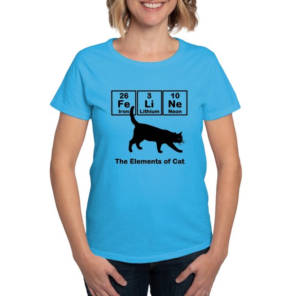 CafePress - Cat Elements Women'S Dark T Shirt - Women's Traditional Fit Dark T-Shirt