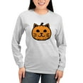 thumbnail image 1 of CafePress - Cat Jack O Lantern Pumpkin Women's Long Sleeve T Shirt - Women's Long Sleeve Graphic Casual T-Shirt, 1 of 4