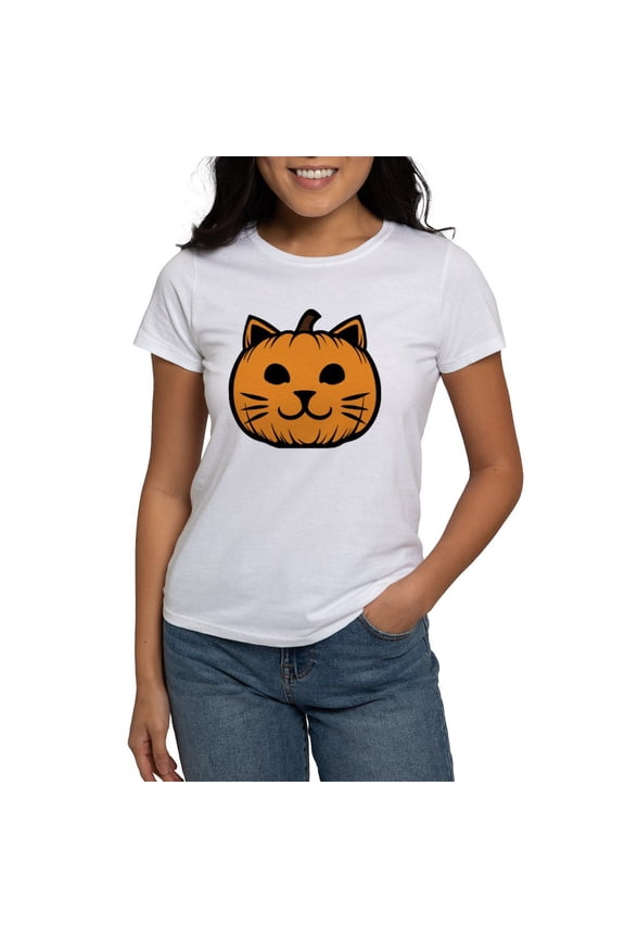 - Cat Jack O Lantern Pumpkin Women's Value T Shirt - Women's Classic T-Shirt