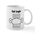 thumbnail image 1 of CafePress - Cat Logic Mugs - 11 oz Ceramic Mug - Novelty Coffee Tea Cup, 1 of 4