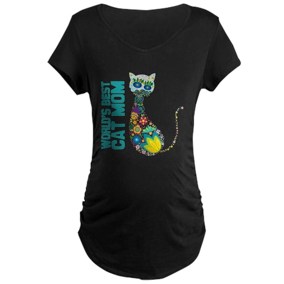 CafePress - Cat Mom Maternity Dark T Shirt - Maternity Dark T-Shirt