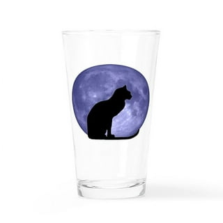 Set of 4 Cat and Yarn Glasses Drinking Glasses, Water Glasses, Cat