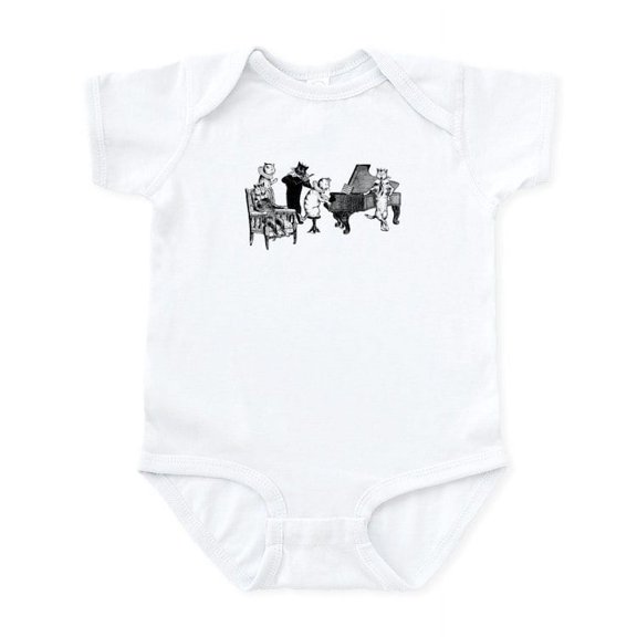 CafePress - Cat Music Infant Bodysuit - Baby Light Bodysuit, Size Newborn - 24 Months