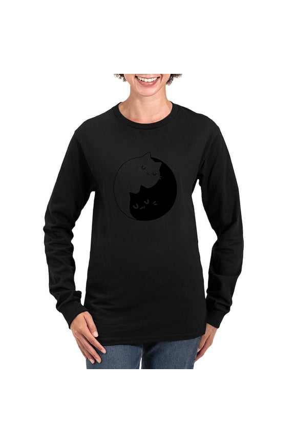 - Cat Pun T Shirts Women's Long Sleeve T Shirt - Women's Long Sleeve Graphic Tee Casual Fit