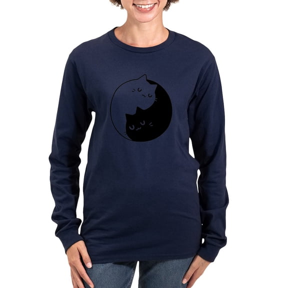 CafePress - Cat Pun T Shirts Women's Long Sleeve T Shirt - Women's Long Sleeve Graphic Tee Casual Fit