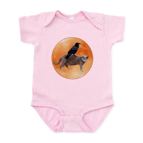 CafePress - Cat Raven Moon Infant Bodysuit - Baby Light Bodysuit, Size Newborn - 24 Months