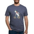 thumbnail image 1 of CafePress - Cat Unicorn Riding Unicorn Cat Who's Riding A Bike - Mens Tri-blend T-Shirt, 1 of 4