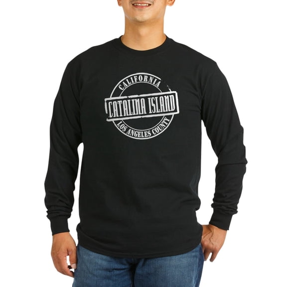 CafePress - Catalina Island Title Long Sleeve Dark T Shirt - Long Sleeve Dark T-Shirt