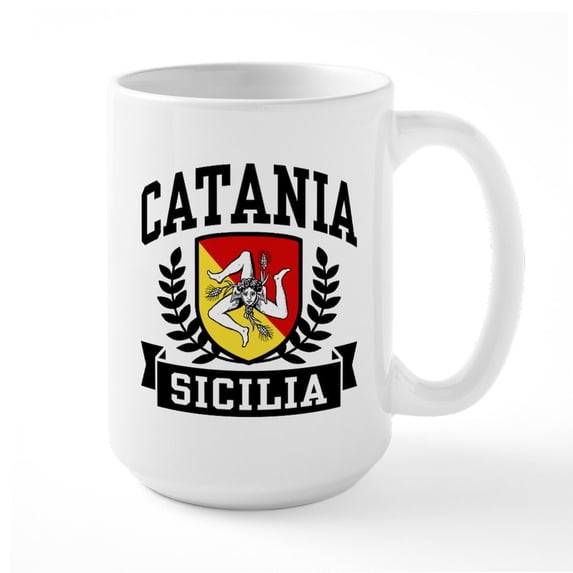 CafePress - Catania Sicilia Large Mug - 15 oz Ceramic Large White Novelty Mug