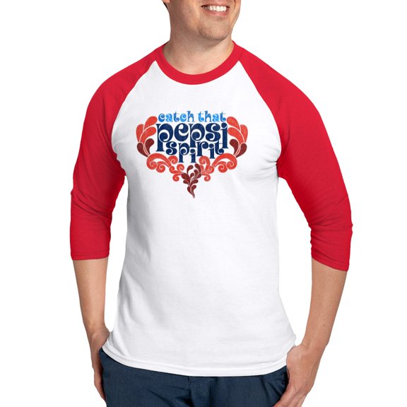 CafePress - Catch That Pepsi Spirit Baseball Tee - Cotton Baseball Jersey, 3/4 Raglan Sleeve Shirt