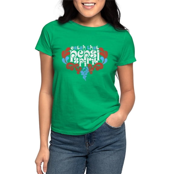 CafePress - Catch That Pepsi Spirit Women's Dark T Shirt - Women's Traditional Fit Dark T-Shirt