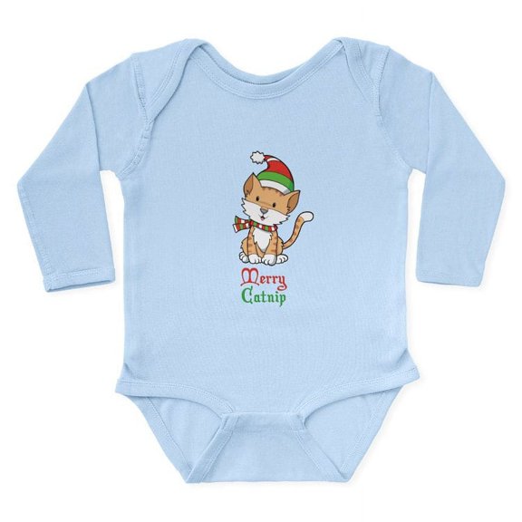 CafePress - Catnip Christmas Long Sleeve Infant Bodysuit - Long Sleeve Cotton Baby Bodysuit