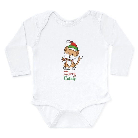CafePress - Catnip Christmas Long Sleeve Infant Bodysuit - Long Sleeve Cotton Baby Bodysuit