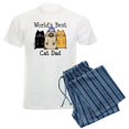 thumbnail image 1 of CafePress - Catproworldbestdadcp Pajamas - Men's Light Loose Fit Cotton Pajama Set, 1 of 7