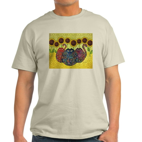 CafePress - Cats And Sunflowers Light T Shirt - Men's Classic Graphic T-Shirt