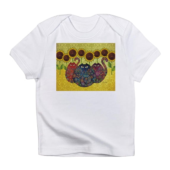CafePress - Cats And Sunflowers T Shirt - Infant T-Shirt