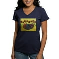 thumbnail image 1 of CafePress - Cats And Sunflowers T Shirt - Women's V-Neck Dark T-Shirt, 1 of 4