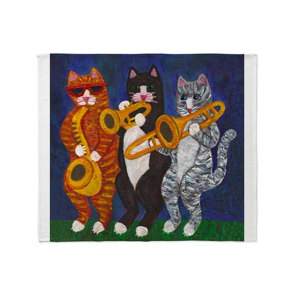 CafePress - Cats Brass Section Throw Blanket - Soft Fleece Throw Blanket, 50"x60" for All Ages