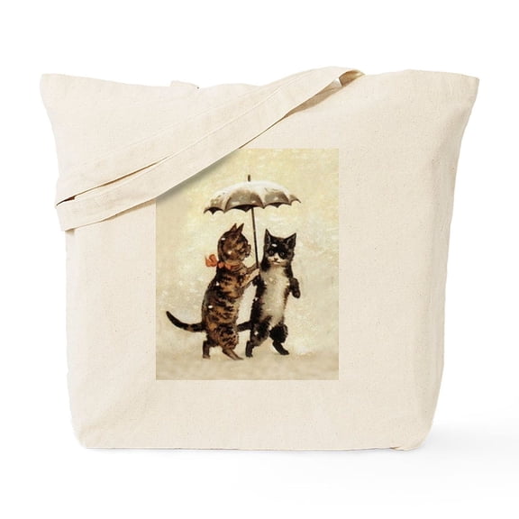 CafePress - Cats, Vintage Painting Tote Bag - Unisex Canvas Tote Bag, Beige, 1-Piece