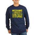 thumbnail image 1 of CafePress - Caution Mechanic Long Sleeve T Shirt - Long Sleeve Dark T-Shirt, 1 of 4