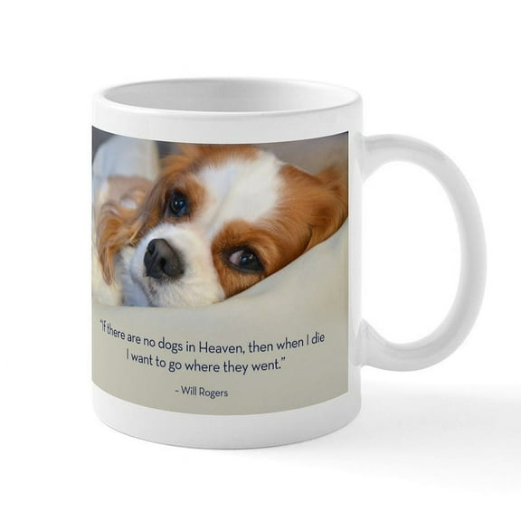 CafePress - Cavalier King Charles Spaniel In Heaven Mug - 11 oz Ceramic Mug - Novelty Coffee Tea Cup