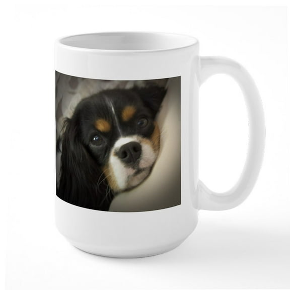 CafePress - Cavalier King Charles Spaniel Mugs - 15 oz Ceramic Large White Novelty Mug