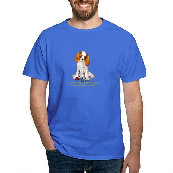 CafePress - Cavalier King Charles Spaniel Valentine Dark T Shi - Men's Classic Graphic Cotton T-Shirt