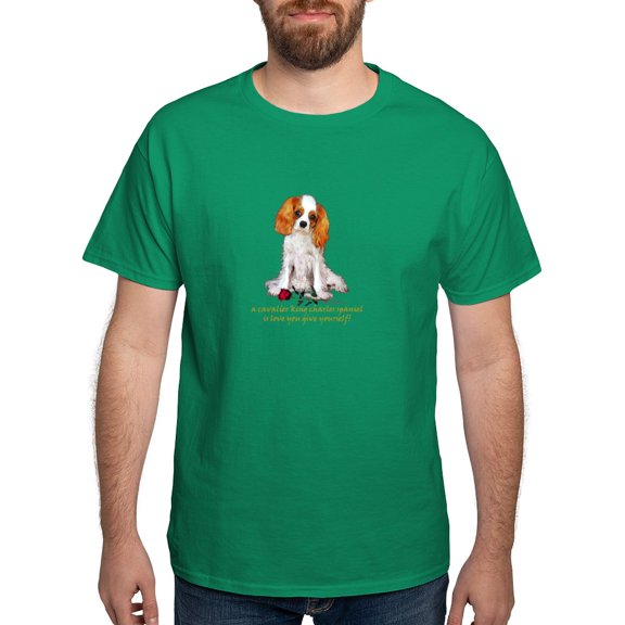 CafePress - Cavalier King Charles Spaniel Valentine Dark T Shi - Men's Classic Graphic Cotton T-Shirt