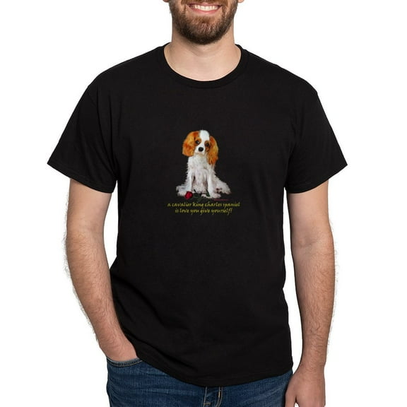 CafePress - Cavalier King Charles Spaniel Valentine Dark T Shi - Men's Classic Graphic Cotton T-Shirt