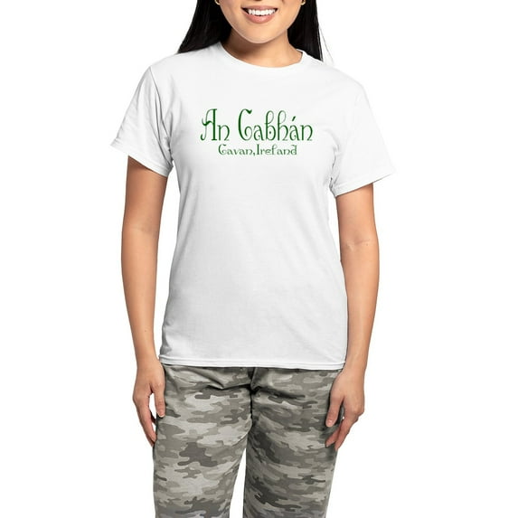 CafePress - Cavan (Gaelic) Women's Light Pajamas - Women's Short Sleeve Print T-Shirt and Pants Light Cotton Pajama Set