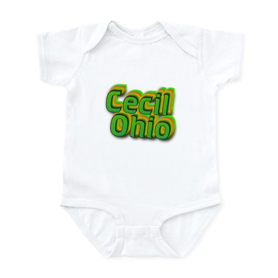 CafePress - Cecil.Ohio Body Suit - Baby Light Bodysuit, Size Newborn - 24 Months