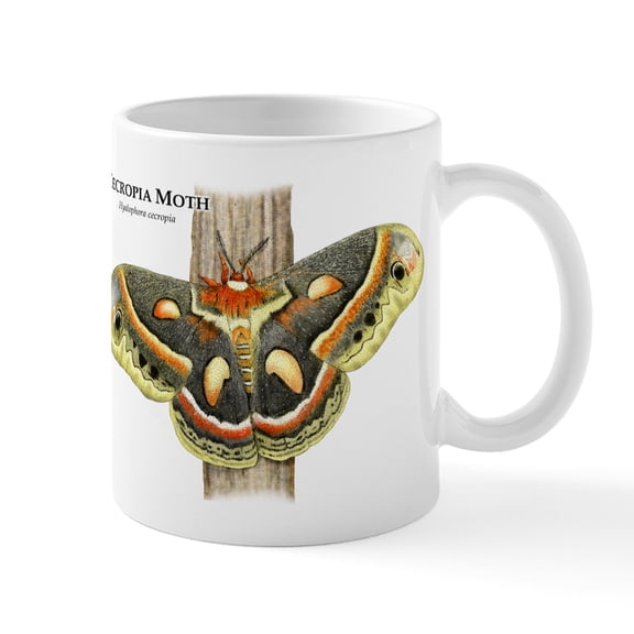 CafePress - Cecropia Moth Mug - 11 oz Ceramic Mug - Novelty Coffee Tea Cup