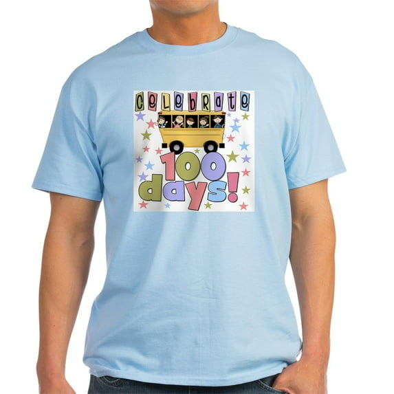 CafePress - Celebrate 100 Days Of School Light T Shirt - Men's Classic Graphic T-Shirt