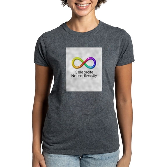 CafePress - Celebrate Neurodiversity Women's T Shirt - Women's Traditional Fit Dark T-Shirt
